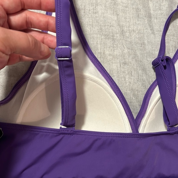 🆕 Disney The Little Mermaid Ariel Shell Purple Wireless Triangle Bikini Top 1Xl - Picture 5 of 10
